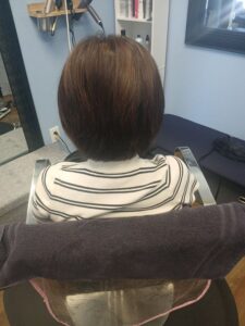 Client hair styled at Hair by Vinia