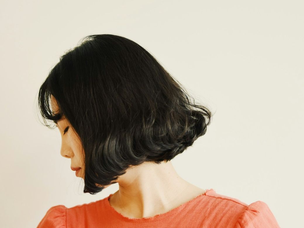 Short black bob haircut